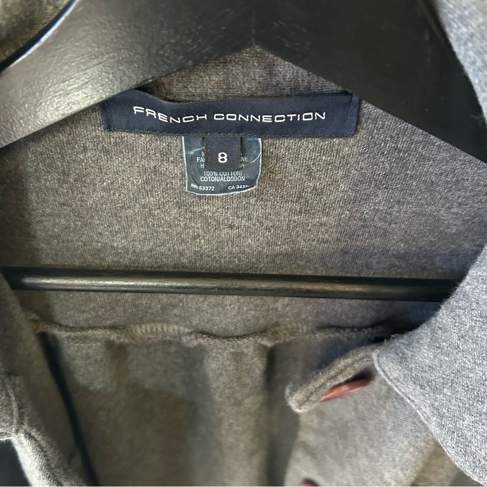 French Connection Gray Button Up Swing Jacket Wom… - image 3